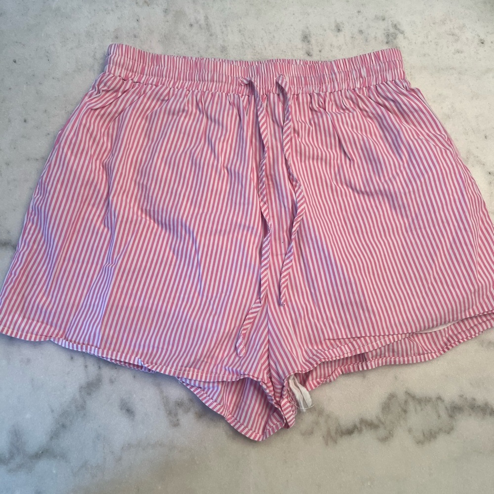 PRINCESS POLLY Pink Striped Shorts